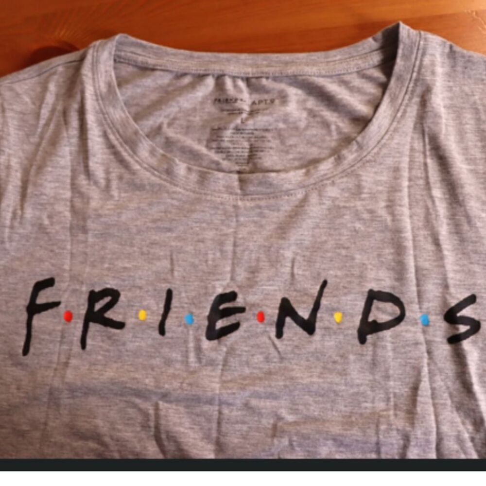 Friends TV Show T-Shirt Womens Large Gray Official Merchandise Apt. 9 - Picture 3 of 4